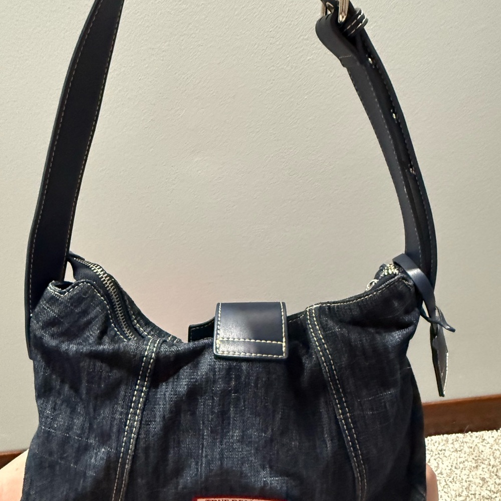 True Religion Dark Denim Shoulder Bag - Picture 6 of 7